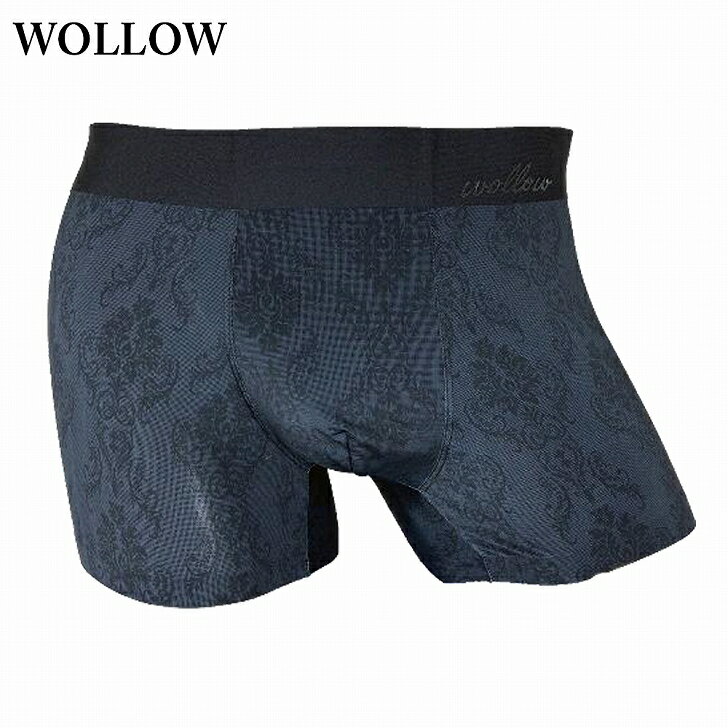 【スーパーセールP10倍＆エントリーと購入でさらにP5倍】【WOLLOWワロー】W-56 黒 メンズ ボクサーパンツ 速乾履き心地重視ボクサー 送料無料