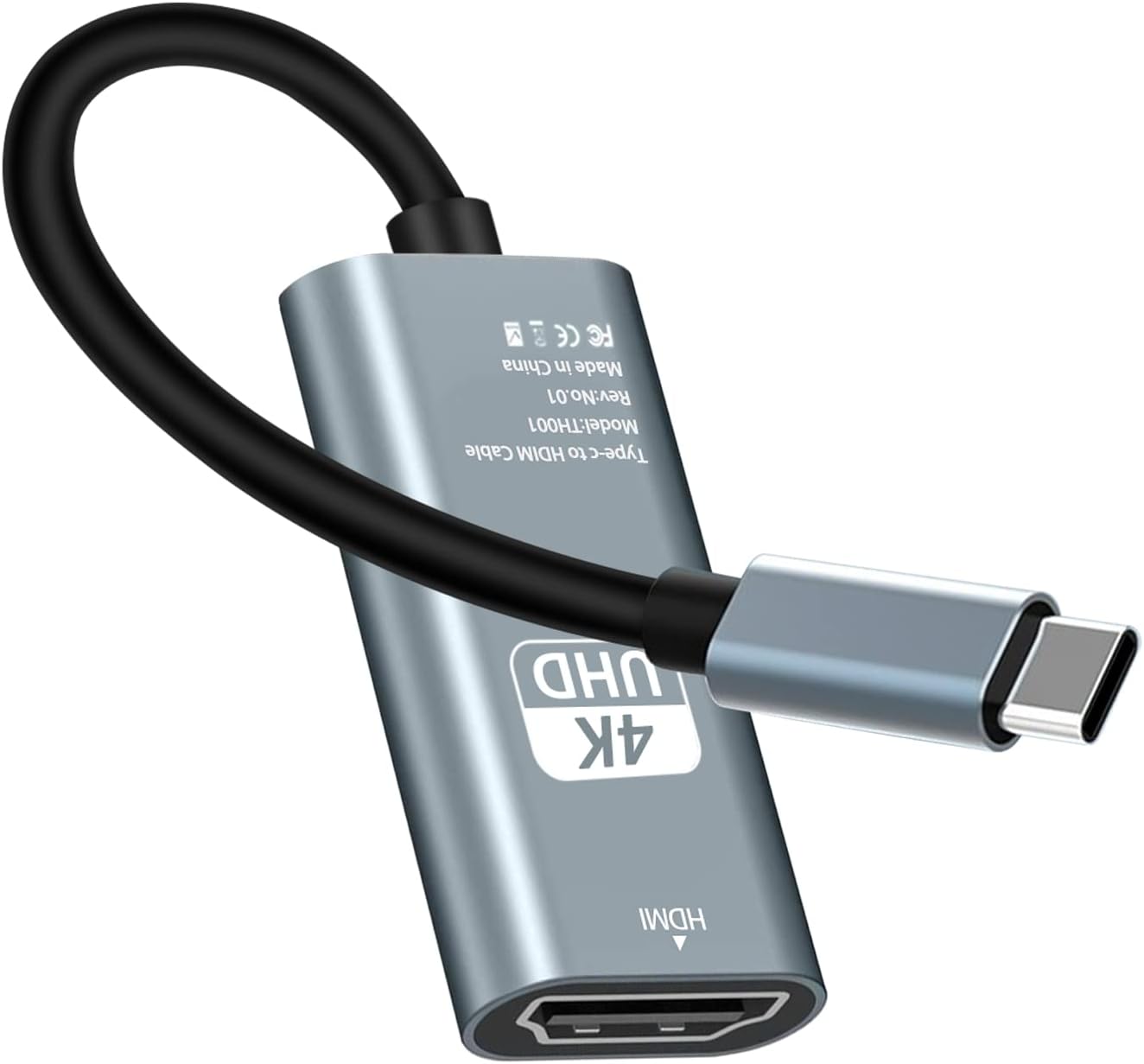 USB C HDMI 変換アダプター【4K@30Hz HDMI映像出力/Thunderbolt対応/在宅勤務】タイプC HDMI 接続ケーブル USB Type C HDMI 変換ケーブル 設定不要 MacBook Air、MacBook Pro、iPad Pro 2020/2019、iMac、Huawei Matebook、Surface Book、Galaxy S20/S20+など対応