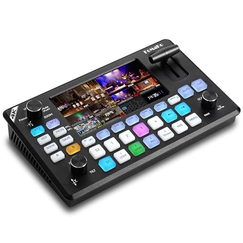 FoMaKo 4K60FPS対応 ビデオスイッチャー HDMI入力4系統 5.5インチLCD搭載 PVW・PGM対応 …