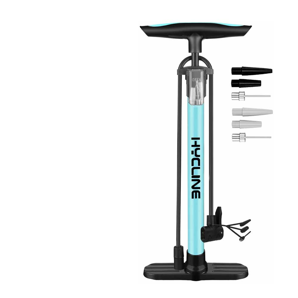 自転車 空気入れ 英式 仏式 米式バルブ対応 軽量小型 ポンプ 150PSI 空気注入式 フロアポンプ MTB BMX タイヤ ボール用