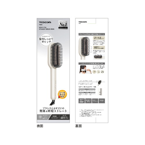 TESCOM テスコム TESCOM ヒートブラシ ヘアアイロン ワイドブラシ マイナスイオン ...