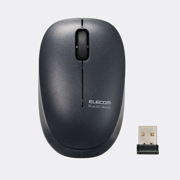 エレコム ELECOM ワイヤレスマウス 無線 2.4GHz 静音 BlueLED 子供用 ブラック M-B...