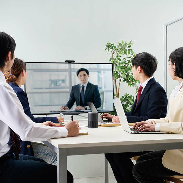 エレコム ELECOM 会議用有線 スピーカーフォン 350ml缶ほどのサイズ 円筒形デザイ...