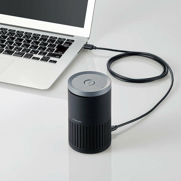 エレコム ELECOM 会議用有線 スピーカーフォン 350ml缶ほどのサイズ 円筒形デザイ...