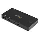 StarTech.com KVMスイッチ/USB-C接続/2ポート/1画面/HDMI 2.0/4K60Hz/DP Alt(SV211HDUC) 目安在庫=○