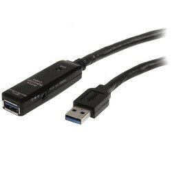 StarTech．com USBケーブル/A-A/5m/USB 3.0/アクティブ延長/オス メス/BK(USB3AAEXT5M) 目安在庫 ○