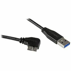 StarTech.com USB 3.0 Micro-B スリムケーブル 1m オス/オス L型右向きマイクロB(USB3AU1MRS) 目安在庫 △
