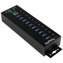 StarTech.com USBハブ/USB 3.0/USB-A - 10x USB-A/産業用メタル筐体/DIN・壁面(ST1030USBM) 目安在庫=△