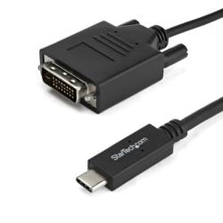 StarTech.com ディスプレイ変換ケーブル/USB-C - DVI/2m/1900x1200/ブラック(CDP2DVIMM2MB) 目安在庫=△