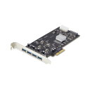 StarTech.com USB増設カード/PCIe 2.0 x4 - 4x USB-A/SATA・LP4電源/5Gbps(P5Q4A-USB-CARD) 目安在庫=○