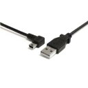 StarTech.com USBケーブル/A - Mini-B/91cm/USB 2.0/左L型/オス・オス/BK(USB2HABM3LA) 取り寄せ商品