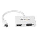StarTech.com ディスプレイアダプター/mDP 1.2 - HDMI 1.4 VGA/1080p/ホワイト(MDP2HDVGAW) 目安在庫=△