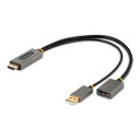 StarTech.com ディスプレイ変換ケーブル/HDMI 2.0 - DP1.2/30cm/4K60Hz/HDR(128-HDMI-DISPLAYPORT) 目安在庫=△