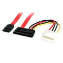 StarTech.com ドライブケーブル/SATAデータ - LP4+SATAデータ電源コンボ/45cm(SATA18POW) 目安在庫=△
