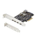 StarTech.com USB増設カード/PCIe 2.0 x4/4x C + 1x A 10Gbps/3A15W(PS4C3IA3-USB-C-CARD) 目安在庫=△