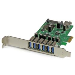 StarTech.com USB増設カード/PCIe 2.0 - 7x USB-A/5Gbps/SATA電源/UASP(PEXUSB3S7) 目安在庫 ○