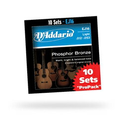 Daddario ダダリオ ダダリオ アコースティックギター弦マルチパック EJ16-10P (EJ16の10セットパック) 仕入先在庫品