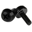 StarTech.com サーバーラック用M5ねじ(12mm)/100個/ブラック/キャビネット(CABSCREWSM5B) 目安在庫=△