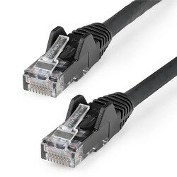 StarTech．com カテゴリ6(CAT6)LANケーブル/5m/ブラック/低煙ゼロハロゲン(N6LPATCH5MBK) 目安在庫=△