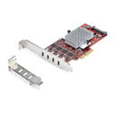 StarTech.com USB増設カード/PCIe 3.0 - 4x USB-C /各10Gbps/標準プロファイル(P10Q4C-USB-CARD) 目安在庫=△