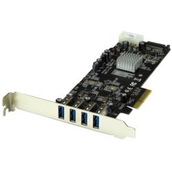 StarTech.com USB増設カード/PCIe 2.0 - 4x USB-A/SATA LP4電源/5Gbps(PEXUSB3S42V) 目安在庫 △