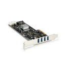 StarTech.com USB増設カード/PCIe 2.0 - 4x USB-A/5Gbps/SATA・LP4電源(PEXUSB3S44V) 目安在庫=○･･･