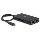 StarTech.com USB}`nu/USB-C/4K30Hz HDMI/60W PD/2xUSB/LAN/TB3/BK(DKT30CHPD) ڈ݌=