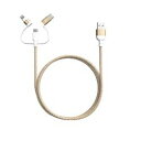 Adam@Elements Premium Aluminum Lightning Trio Cable PeAk II Trio 120B Gold(ACBAD120TMBRPGD) 񂹏i