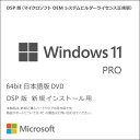 日本マイクロソフト DSP Windows 11 Pro 64bit 日本語版(FQC-10539) 目安在庫 ○