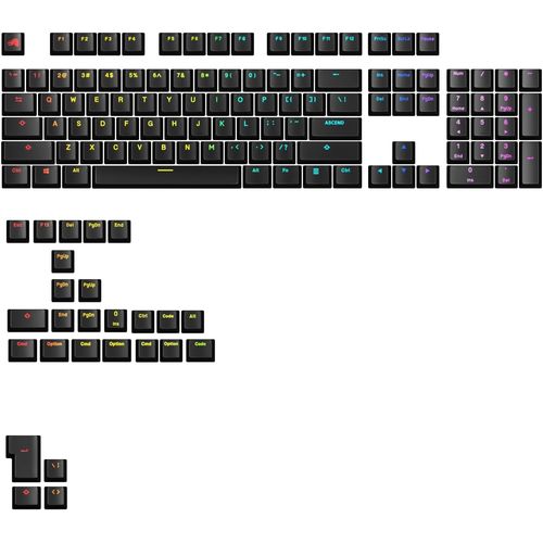 Glorious Glorious GPBT Backlit Keycaps Black - US - Retail(0810069978567) 取り寄せ商品