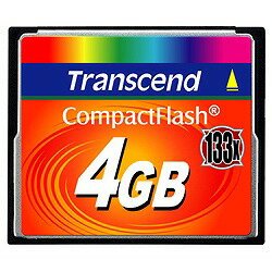 トランセンド・ジャパン 4GB CF CARD (133X、 TYPE I )　TS4GCF133 取り寄せ商品