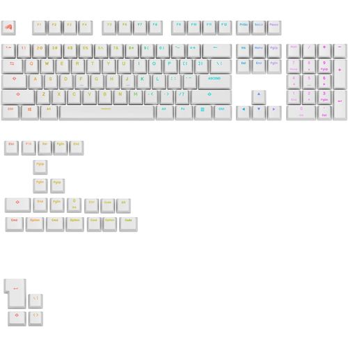 Glorious Glorious GPBT Backlit Keycaps White - US - Retail(0810069978628) 目安在庫=△