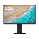 グリーンハウス GREEN HOUSE GH-LCW24RH-BK 23.8型液晶ディスプレイ(LAN、USB-C、昇降、回転) 取り寄せ商品