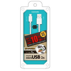 多摩電子工業 microUSB スーパータフケーブル 1.0m TH181SB10W 目安在庫=○[メール便対象商品]