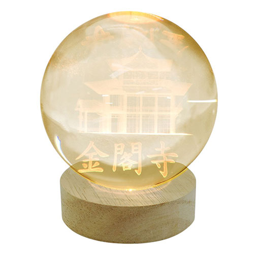 日本トラストテクノロジー 3Dクリスタルボールライト 金閣寺 電球色(CRYBALL-KIN-WA) 取り寄せ商品