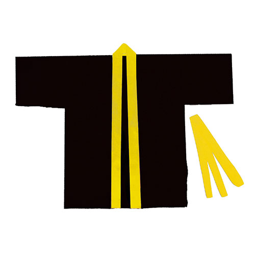 ARTEC カラー不織布ハッピ 子供用 S 黒(黄襟)(ATC3187) 取り寄せ商品 ARTEC カラー不織布ハッピ 子供用 S 黒(黄襟)(ATC3187) 取り寄せ商品