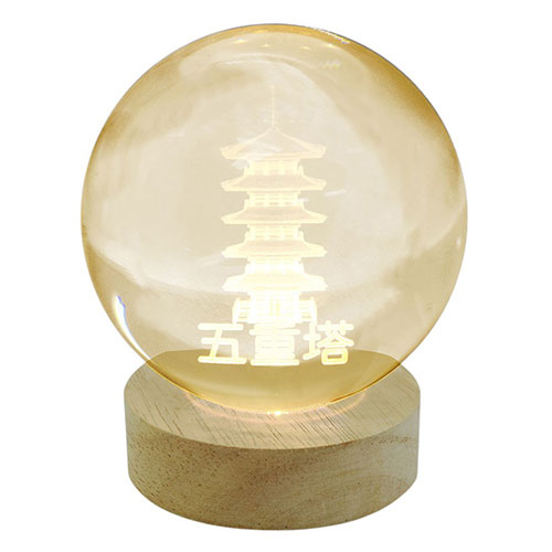 日本トラストテクノロジー 3Dクリスタルボールライト 五重塔 電球色(CRYBALL-GOJU-WA) 取り寄せ商品