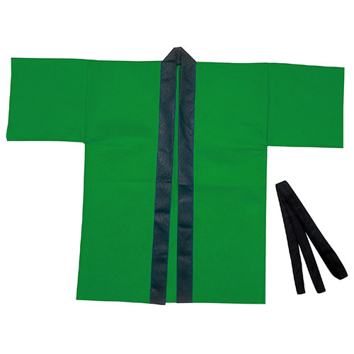 ARTEC カラー不織布ハッピ 子供用 S 緑(ATC1299) 取り寄せ商品