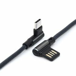 日本トラストテクノロジー アルミニウムヘッド両L型ケーブル for Type-C 2.0m ブラック(AHLTC20-BK) 取り寄せ商品 日本トラストテクノロジー アルミニウムヘッド両L型ケーブル for Type-C 2.0m ブラック(AHLTC20-BK) 取り寄せ商品