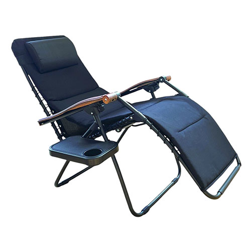 マリン商事 サイドテーブル付リクライニングチェア 無重力のような寝心地 無段階調整・お好みの角度で(H0-20022) 取り寄せ商品