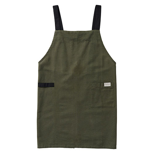 レップ 速乾エプロン クイックドライ加工・肩ずれしないH型デザイン プレイン/カーキ(REP-562703) 取り寄せ商品