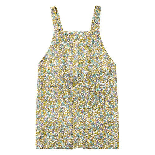 レップ 速乾エプロン クイックドライ加工・肩ずれしないH型デザイン ミニフラワー/イエロー(REP-562505) 取り寄せ商品