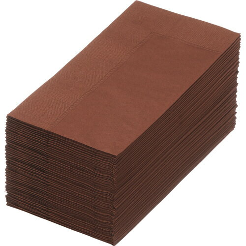 カラーナプキン 2PLY 8つ折 チョコレート 1パック(50枚)(2PLU-28-CL) 取り寄せ商品
