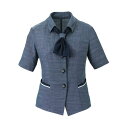 カーシーカシマ ENJOY オーバーブラウス 美スラッとSuitsAg グレー 5号 ESA663(68-0897-75) 取り寄せ商品