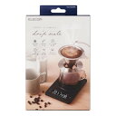 エレコム ELECOM キッチンスケール デジタルスケール コーヒースケール 計量器 ハカリ 最大2kg 0.1g単位 ブラック(HCS-KS04BK) メーカー在庫品