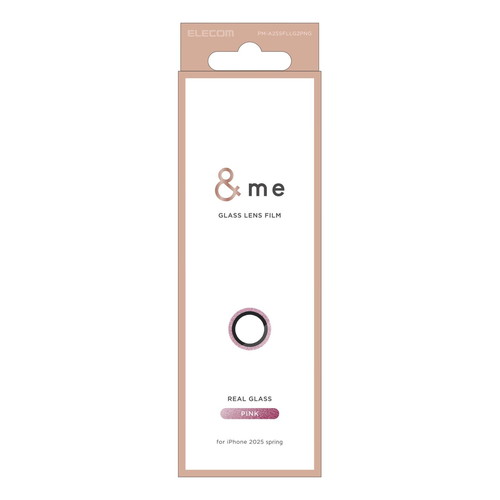 エレコム ELECOM iPhone 16e カメラフィルム ガラス グリッター 高透明 レインボー(PM-A25SFLLG2RAG) メーカー在庫品[メール便対象商品]