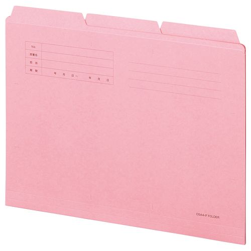 TPS カットフォルダー3山 A4 ピンク 1パック(3冊)(OSA4-CF3P) 目安在庫=○