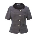 カーシーカシマ ENJOY オーバーブラウス BEAUTY TWEED 830-2 ネイビー 5号 ESA830(68-0898-28) 取り寄せ商品