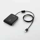 エレコム ELECOM ICカードリーダー 非接触 マイナンバーカード 確定申告 Felica、Mifareカード 対応 直付け ケーブル1m USB(MR-ICA001BK) メーカー在庫品(2)