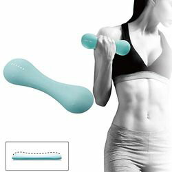 エレコム ELECOM ダンベル スリムタイプ 1.0kg 筋トレ 1個入り 持ちやすい ライトブルー(HCF-DBS10BUL) メーカー在庫品